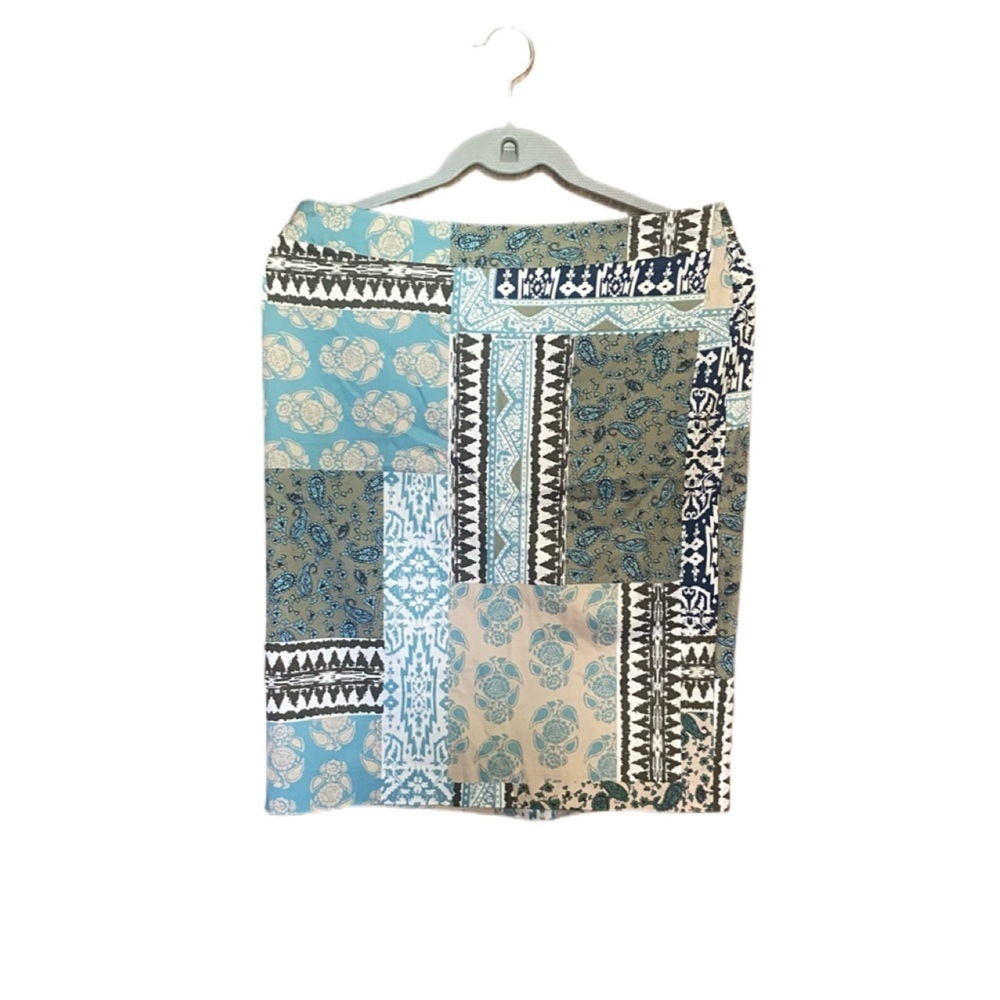 Van Heusen Women’s Boho Bohemian Aztec Geometric Patterned Zip Up Skirt Sz 6
